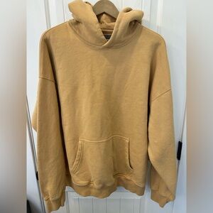 Abercrombie & Fitch A&F SoftAF Men's Large Hoodie Mustard Yellow/Tan NWOT